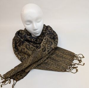 RTM shawls brown and gold Paisley scarf